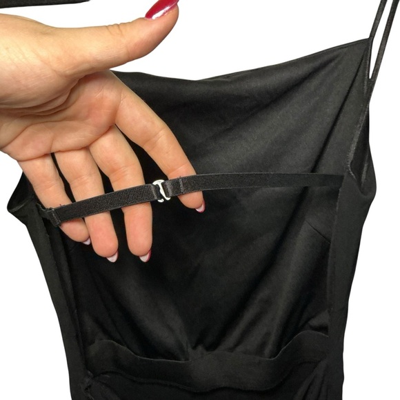 Papell Boutique Black Dress with Purple Floral Details - Picture 4 of 5